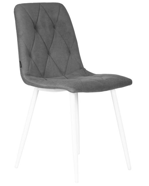 Набор 4 шт Стул обеденный DOBRIN CHILLY ROMBO, Серый Simple 33, основание белый