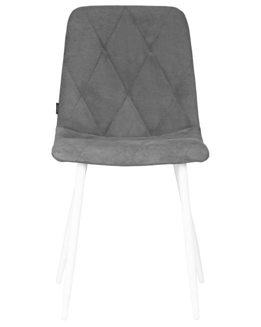 Набор 4 шт Стул обеденный DOBRIN CHILLY ROMBO, Серый Simple 33, основание белый