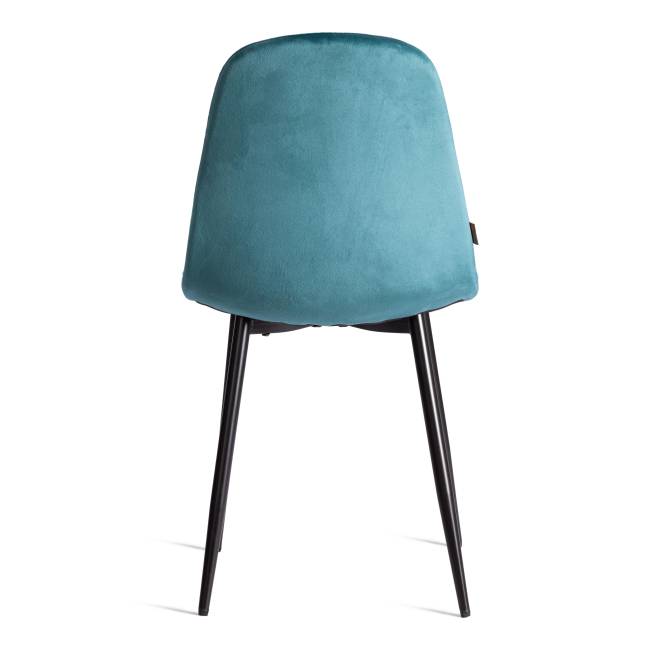 Стул Бриз/Breeze (мод.JSC-58)/2 шт. в упаковке велюр/металл, 44х53х86см, светло-голубой светло-синий HLR60/черный (Комплект из 2 шт.) синий Велюр/металл