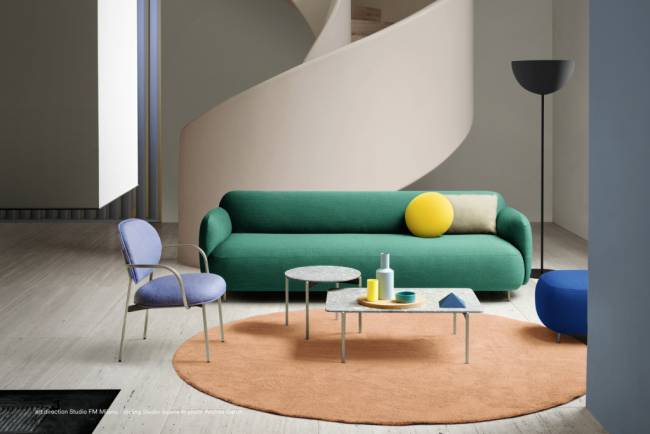 Кресло лаунж с обивкой Blume серый 700х620х770 мм