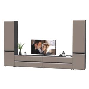 Мебель для гостиной Сидней № 128 цвет антрацит/МДФ веллюто капучино