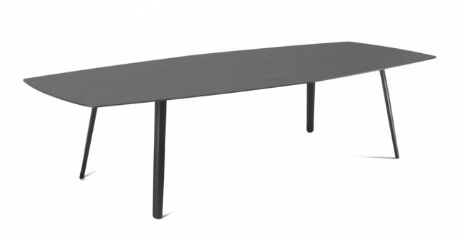 Стол ламинированный Squid черный, антрацит 2990х1290х730 мм