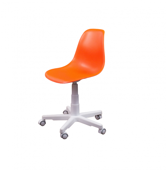 Кресло Смузи белый/ оранжевый