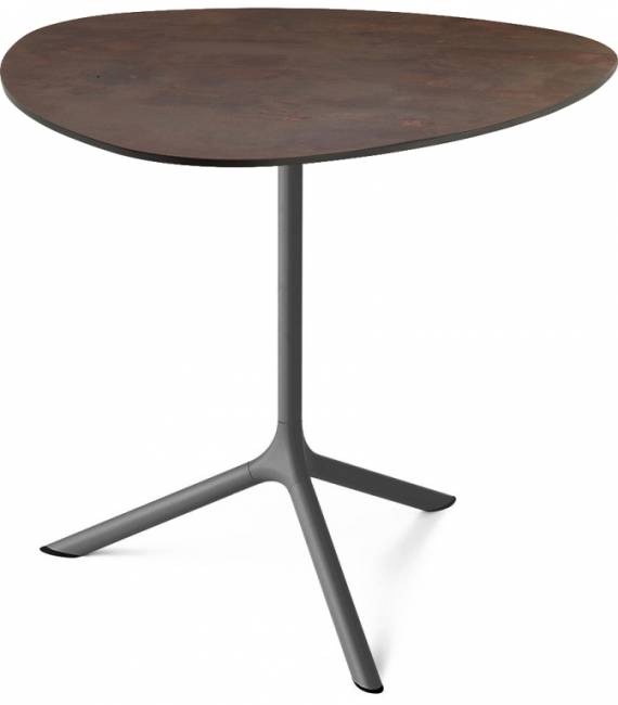 Стол ламинированный обеденный Tripe Maxi антрацит, кортен 830х830х740 мм