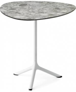 Стол ламинированный обеденный Tripe белый, зернистый 640х640х740 мм