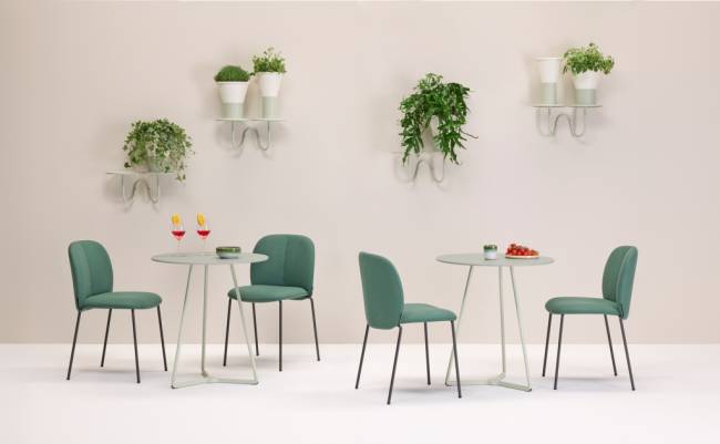 Подстолье металлическое Atomo зеленый шалфей Ø600х730 мм