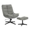 Кресло лаунж Reflex/Рефлекс с пуфом велюр/букле (HYP), светло-серый светло-серый велюр/букле (HYP)