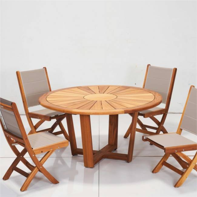 Стол деревянный обеденный Portos Ø1500х750 мм