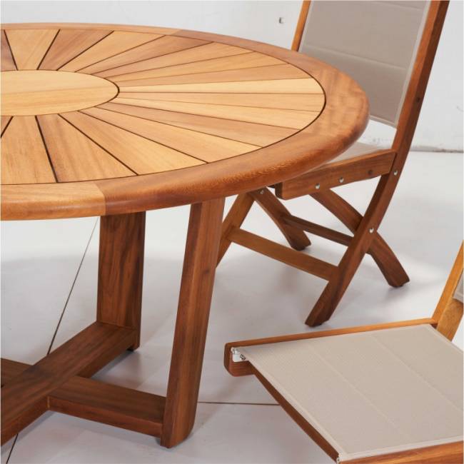 Стол деревянный обеденный Portos Ø1500х750 мм