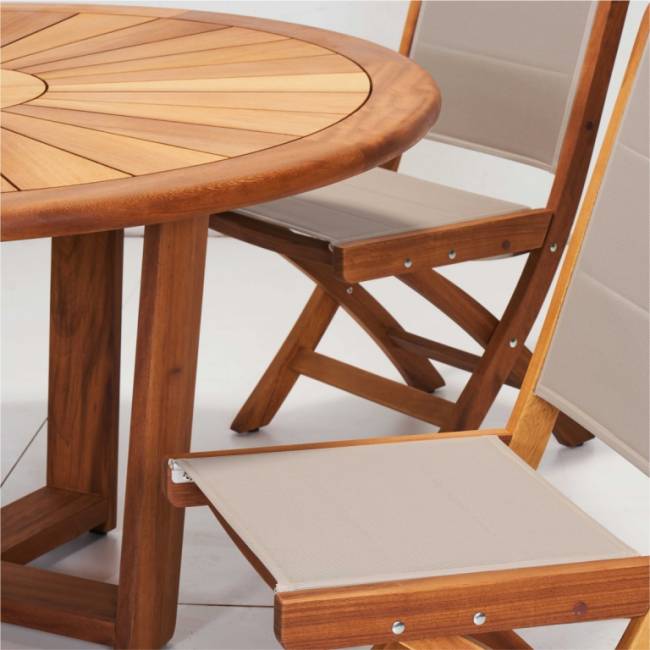 Стол деревянный обеденный Portos Ø1500х750 мм