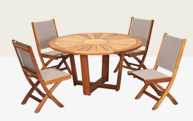 Стол деревянный обеденный Portos Ø1500х750 мм