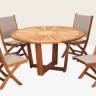 Стол деревянный обеденный Portos Ø1500х750 мм
