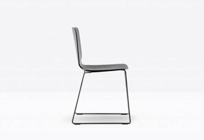 Стул деревянный на полозьях Babila черный, черный ясень 540х520х800 мм Стул деревянный на полозьях Babila черный, черный ясень 540х520х800 мм