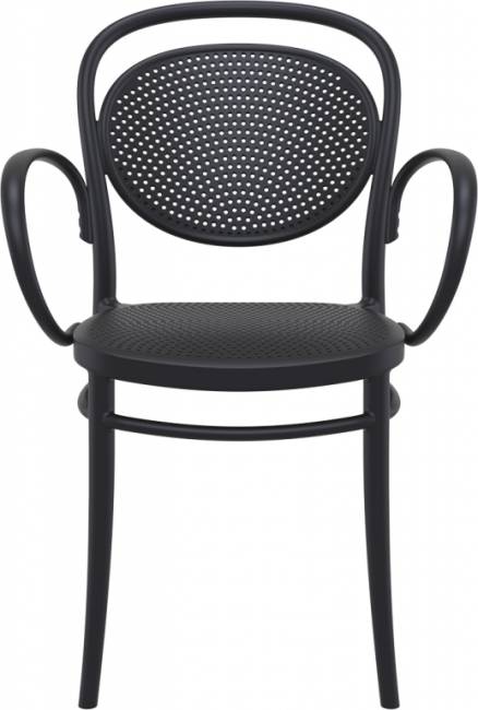 Кресло пластиковое Marcel XL черный 570х520х850 мм