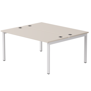Бенч-система на 2 места Everprof EVO на металлокаркасе 1580х670(1370)x755 Кашемир/Белый