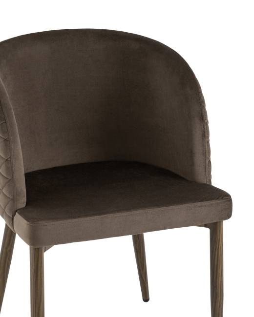 Стул Оскар велюр коричневый