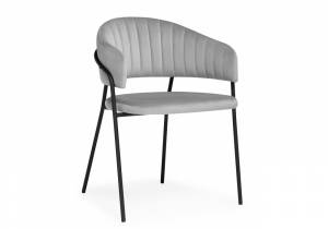 Стул на металлокаркасе Лукас светло-серый / черный