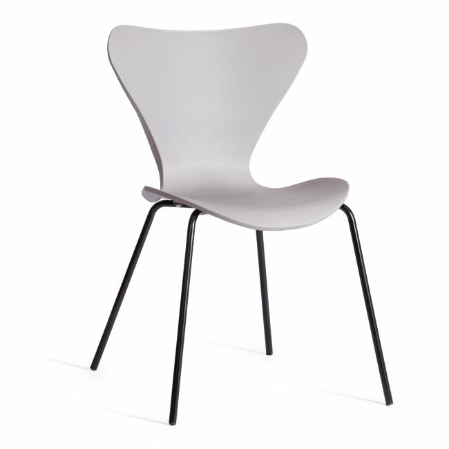 Стул Jacobsen (mod DC 102-1) / 1 шт. в упаковке пластик/металл, 45 х 54.5 х 80 см, Grey (Cерый) /Black (Черный) Grey (Cерый) /Black (Черный) пластик/металл