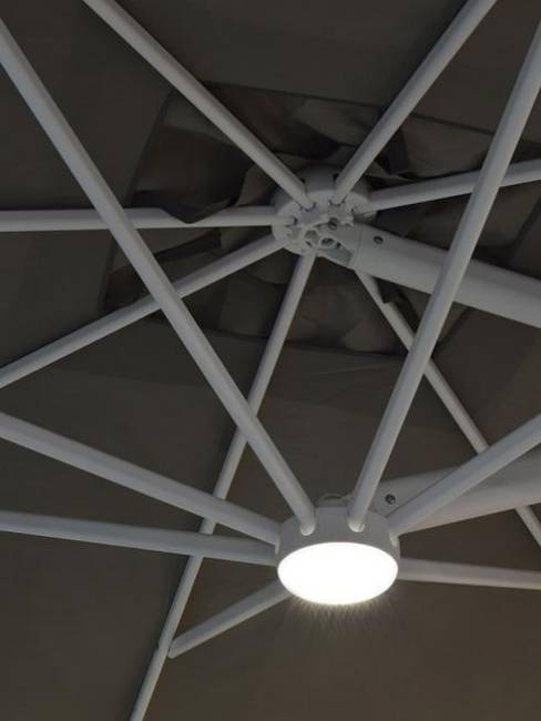 LED светильник для зонта (от батареи) Galaxia Quattro белый