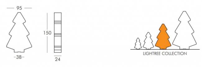 Светильник пластиковый уличный Елка Lightree Lighting OUT 950х240х1500 мм Светильник пластиковый уличный Елка Lightree Lighting OUT 950х240х1500 мм