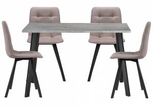 Эделин латте / бетон / черный матовый