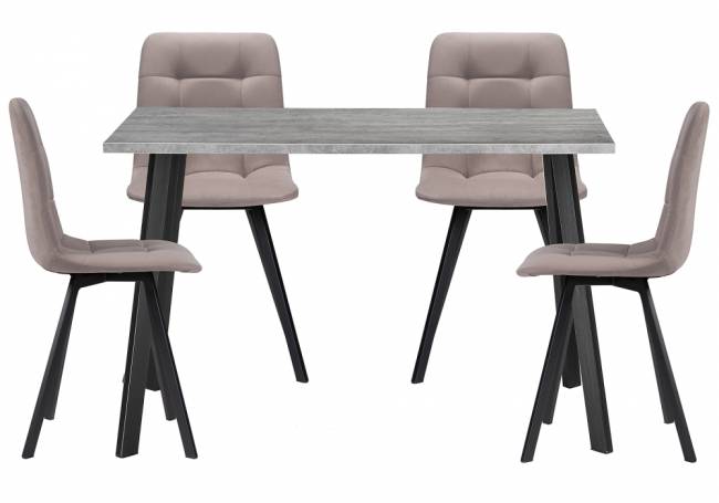 Эделин латте / бетон / черный матовый