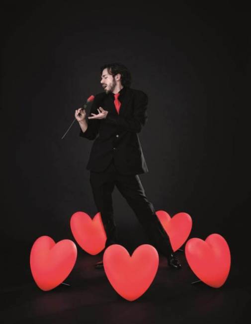 Светильник пластиковый настольный Сердце Love Lighting красный 400х270х380 мм