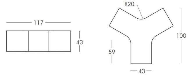 Пуф пластиковый светящийся уличный Ypsilon Lighting OUT белый 1000х1170х430 мм