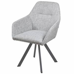 Стул "Ортон ПЛ" Из металла и экокожи 61,5х58х87,5 серый