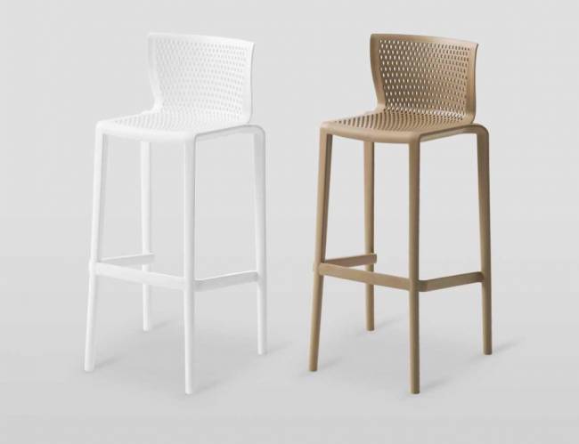 Стул пластиковый барный Spyker Stool тортора 475х460х1025 мм Стул пластиковый барный Spyker Stool тортора 475х460х1025 мм