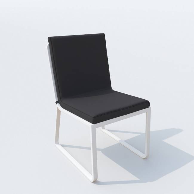 Обеденная группа DIVA GIRA  каркас белый / стол стекло диа 110 / ткань антрацит