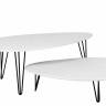 Стол журнальный Дадли белый бетон/чёрный