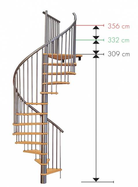 Винтовая лестница SPIRAL EFFECT d120 Серебро