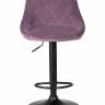 Стул барный DOBRIN LOGAN BLACK, пудрово-сиреневый велюр (MJ9-52)