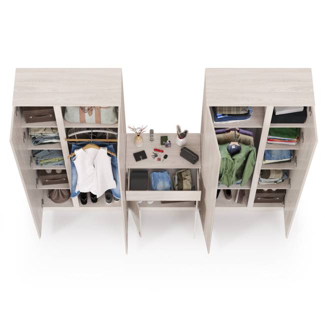 Ника прихожая комплектация № 10 цвет ясень анкор светлый