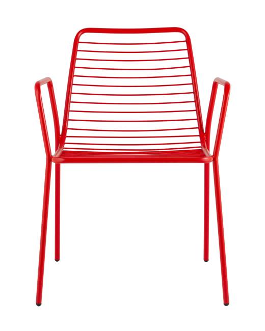 Стул с подлокотниками Дели металл красный