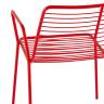 Стул с подлокотниками Дели металл красный
