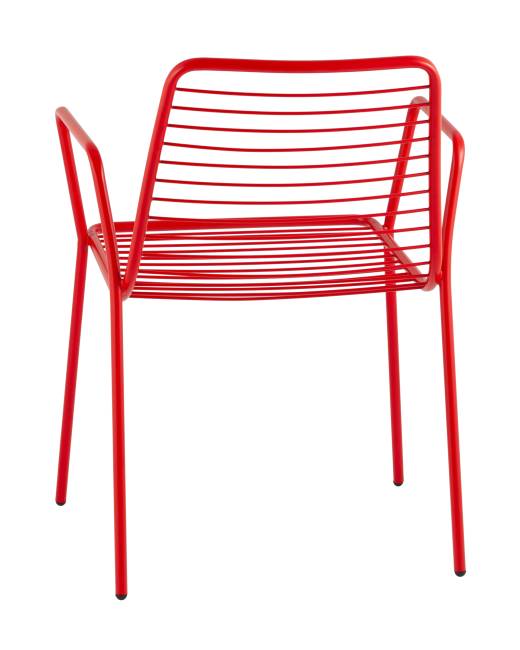 Стул с подлокотниками Дели металл красный