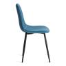Стул Бриз/Breeze (мод.4724)/2 шт. в упаковке велюр/металл, темно-бирюзовый (HLR62)/черный, 44х53х87см (Комплект из 2 шт.) синий Велюр/металл