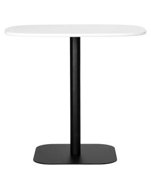 Стол обеденный DOBRIN OTIS, белая столешница, черное основание
