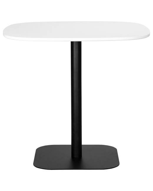 Стол обеденный DOBRIN OTIS, белая столешница, черное основание