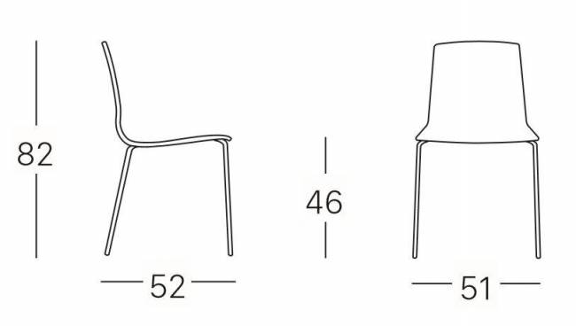 Стул пластиковый Alice лен, тортора 510х520х820 мм Стул пластиковый Alice лен, тортора 510х520х820 мм