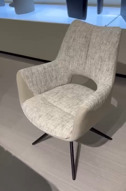 Стул DAVEN 360 град. поворот. RIELY-111 / G1038-101 Кремовый / Латте, ®DISAUR