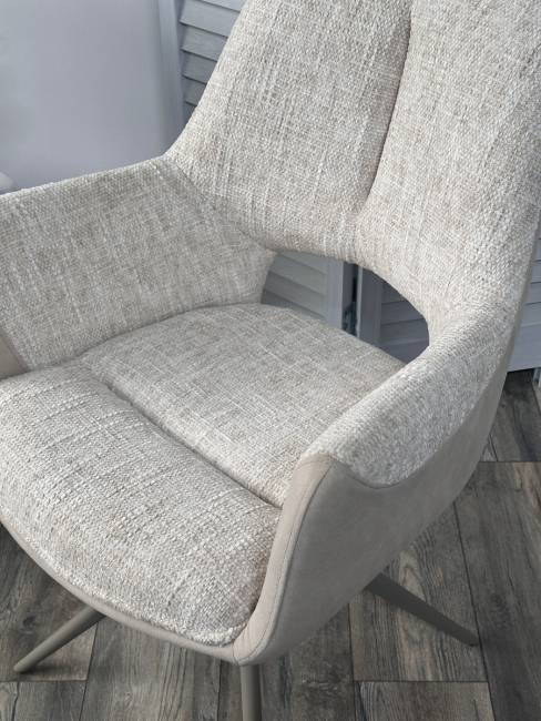 Стул DAVEN 360 град. поворот. RIELY-111 / G1038-101 Кремовый / Латте, ®DISAUR