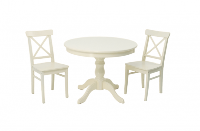 Обеденная группа Брамос К 100 слоновая кость со стульями Ингольф слоновая кость