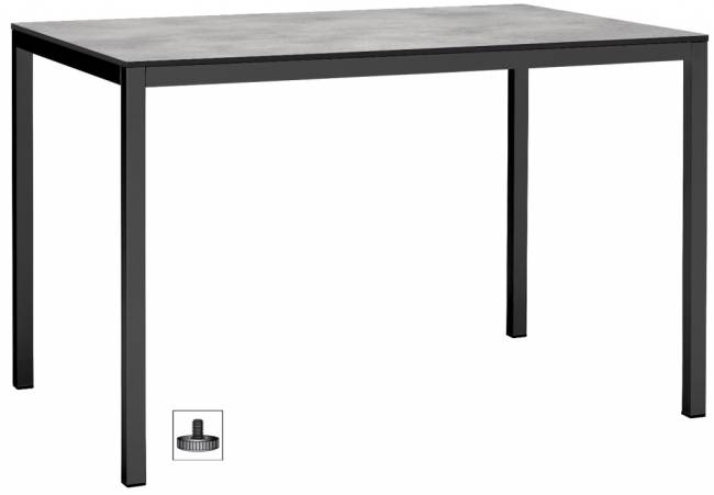 Стол ламинированный Mirto антрацит, цементный 1190х790х750 мм