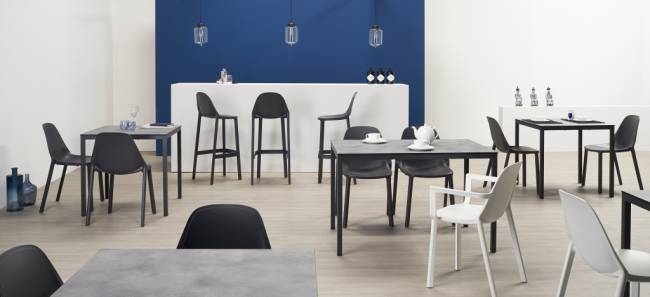 Стол ламинированный Mirto антрацит, цементный 1190х790х750 мм