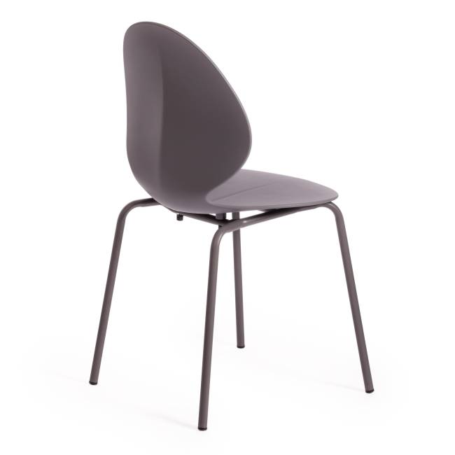 Стул EBAY (mod 03)  металл/пластик, 52x46x83.5, серый (Комплект из 4 шт.) серый металл/пластик