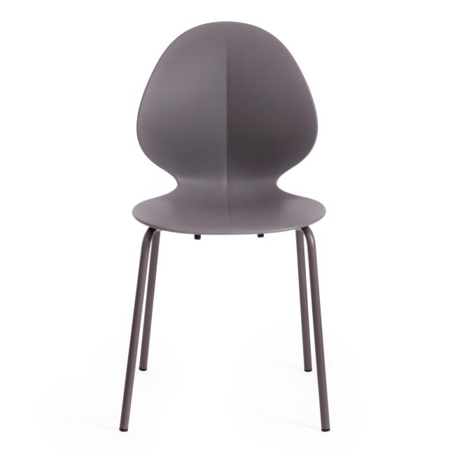 Стул EBAY (mod 03)  металл/пластик, 52x46x83.5, серый (Комплект из 4 шт.) серый металл/пластик