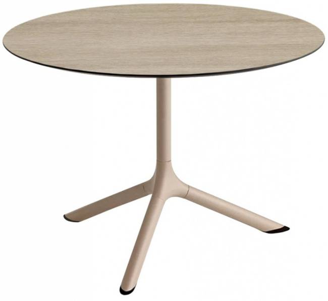 Столик ламинированный кофейный Tripe тортора, состаренный дуб тортора Ø700х510 мм